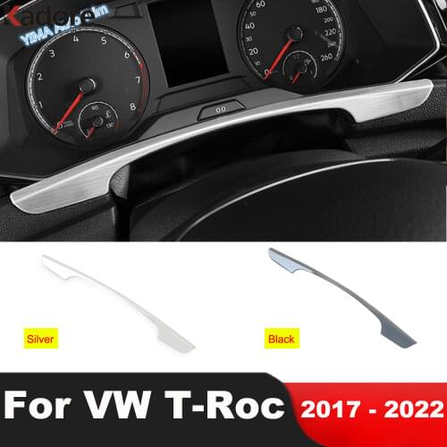 For VW For Volkswagen T-Roc TROC 2017 2018 2019 Stainless Steel Instrument Panel Strip Cover Trim Car Interior Accessories