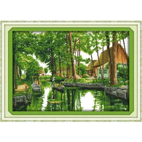 South Asia Amorous Feelings Counted Cross Stitch 11CT 14CT Printed Cross Stitch Landscape Pictures Needlework Set Embroider Kits