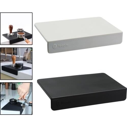 1pc Coffee Tamper Mat Flat Odorless Espresso Mat Corner Tamping Pad Office Bar Shop