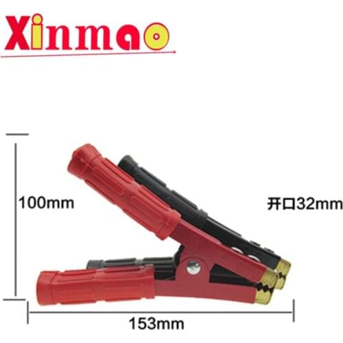2Pcs 500A Rood + Zwart 16Mm Krokodil Auto Caravan Van Batterij Test Lead Clips Beste Promotie Alligator Clips connector Plug Pow