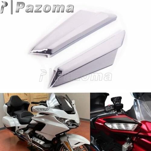 2pcs ABS Plastic Chrome Motorcycle Mirror Accents Decorations Trims For Honda Goldwing GL1800 Gold Wing GL 1800 2018 2019 2020