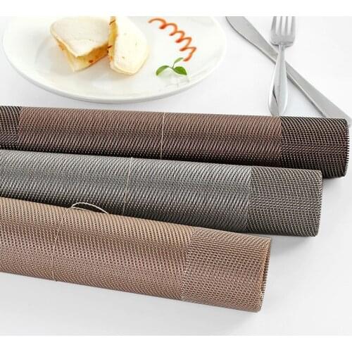 2 pcs Thickened European style PVC Western food insulation rectangular dining tableware cup bowl mat placemat