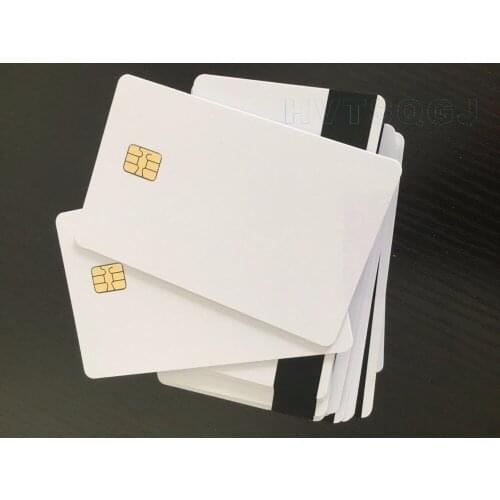 20pcs/lot Free shipping SLE4442 Chip Magnetic Strip Blank contact Card pvc ic card