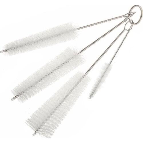 4Pcs/Set Stainless Steel Spout Bottle Cup Nozzle Kitchen Cleaning Brush Tool
