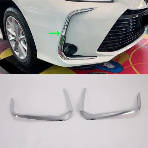 Car Accessories Middle And Low Configuration ABS Front Head Fog Lamp Light Eyebrow Cover Trims For Toyota Corolla 2019