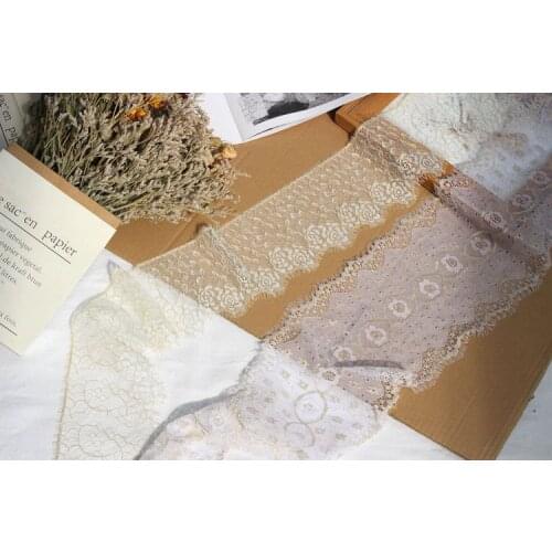 Gold thread series exquisite eyelashes lace fabric two-colorclothing diy accessories clothes splicing accessorie