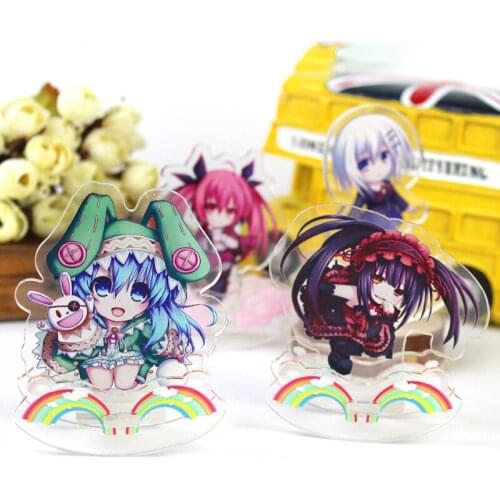Kawaii DATE A LIVE Figure Small Acrylic Stands Toy Cute Anime Origami Tobiichi Kotori Itsuka Nightmare Room Decor Gift for Girls