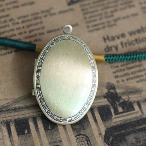 26*40mm Oval PHOTO LOCKET 2pcs Wholesale Antique Bronze Necklace Pendant&Charm Finding and Setting for Jewelry Making