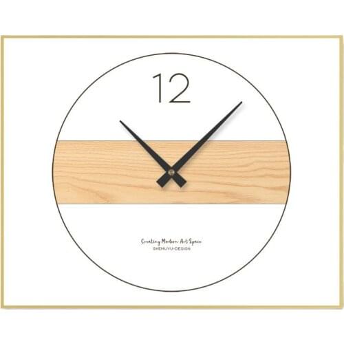 Meter Shielding Box Large Wall Clock Metal Wood Electric Box Luxury Clocks Wall Home Decor Decorative Painting Reloj Gift D049