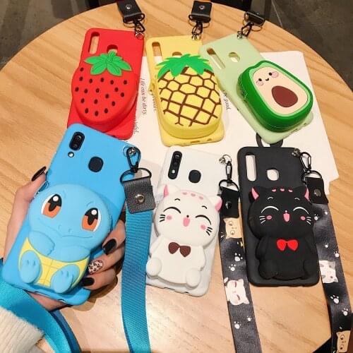 Cute Cartoon Wallet Purse Phone Case For Samsung A22 A82 A32 A52 A72 A42 A02 A11 A21S A31 A41 A51 A71 A01 Silicon Coin Bag Funda