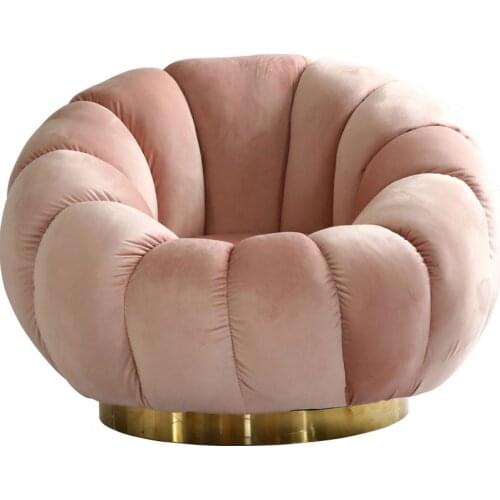 Wholesale Modern Fashion Creative Comfortable Velvet Sofa Leisure Living Room Sofa Kids Pumpkin Single Seat Lazy Sofa Chair