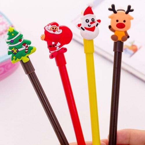 Cartoon Christmas Series Neutral Pen Creativity Student Office Signature cute gel Pen Stationery kawaii school supplies
