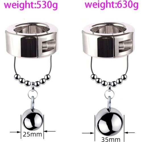 Male penis scrotum metal cock ring adult sex toys penis testicuzzi Weight-bearing ring ball stretcher cock rings for men