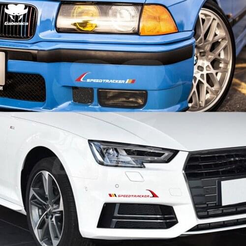 2 pcs Speedtracker decal Car front bumper sticker accessories For Audi TT A3 A4 A5 A6 A7 A8 B5 B6 B7 B8 8P A5 A6 C6 C7 4F Q2 RS6