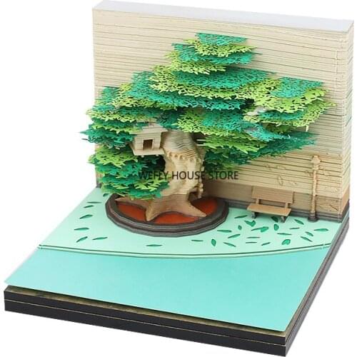 New Arrival Trehouse 3D Not Paper Pad Innovative Home Decorations Art Paper Crafts 3D Treehous Model For Reading Room