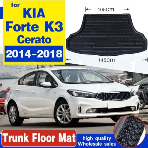 Fit For Kia Forte K3 Cerato Sedan 2014 2015 2016 2017 2018 Rear Trunk Mat Cargo Tray Boot Liner Carpet Protector Floor Pad