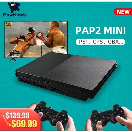 POWKIDDY New PAP2 32 Bit Retro Video Game Console Family TV Mini Game Box 5200 Games PS1 Game Emulator Support HD Out Cheap gift