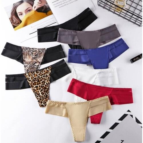 Sexy Womens G-string Panties Seamless See Through Female Underwear Plus Size Thong Perspective Briefs Hot Underpants Lingerie 1