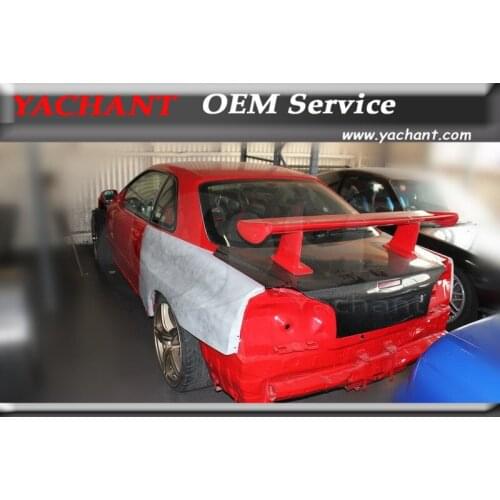 Car-Styling FRP Fiber Glass Bootlid Fit For 99-02 Skyline R34 GTT GTR OEM Rear Trunk Tailgate with Break Light Cutout