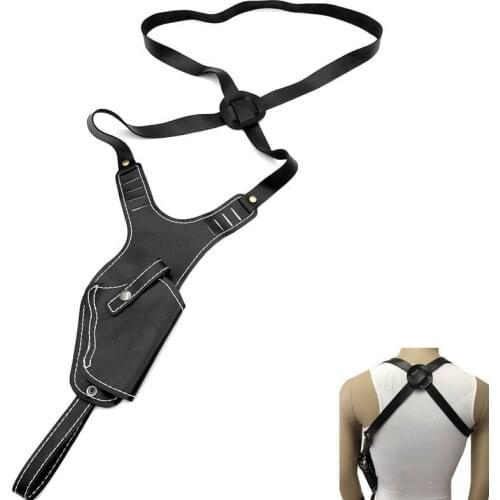 Tactical Leather Shoulder Holster Pistol Holster Military Universal Gun Concealed Underarm Shoulder Holster for Hunting Shooting