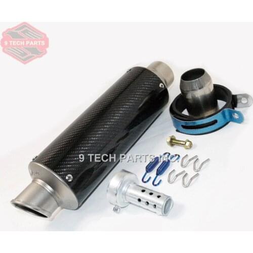 Universal Carbon Fiber Motorcycle Racing Exhaust for LEOVINCE Exhaust Muffler Pipe Escape Fit for most motorcycle ATV scooters