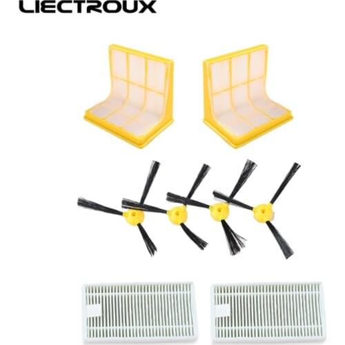 For B6009 (LIECTROUX) Spare part for Robot Vacuum Cleaner, Including side brush*4pcs+3D hepa filters*2pcs+HEPA filters*2pcs