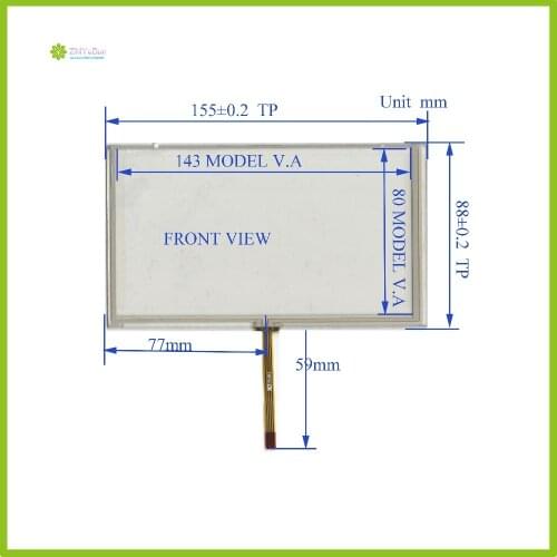 ZhiYuSun compatible 155mm*88mm NEW 6.2 inch 4 line For Car DVD touch screen panel 155*88 Sensor glass