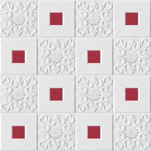 Bedroom warm wallpaper kitchen ceiling ceiling soundproof self-adhesive wallpaper decorative foam board wall renovation 10pcs