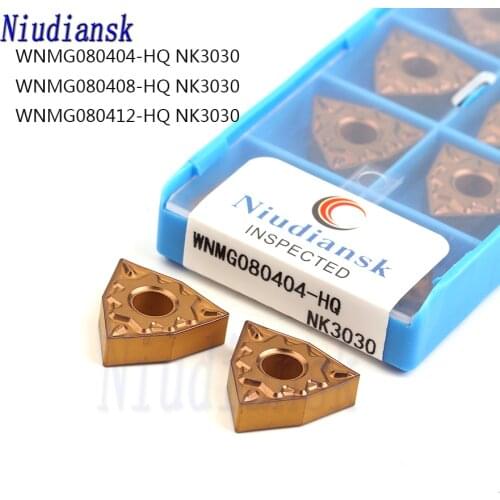 10pcs WNMG080404 HQ WNMG080408 HQ WNMG080412 HQ NK3030 High Quality Carbide Inserts CNC Metal Turning Tools For Steel Processing