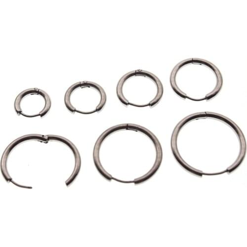 4pcs Earrings DIY Findings 316L Stainless Steel Earrings Loop for Women Men Ear Clip Simple Circle Earrings Statement Jewelry