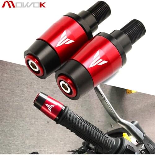 For YAMAHA MT10 MT09 MT07 MT01 XSR700 900 Motorcycle Accessories CNC Handle Bar Grip Ends Falling Protector with Logo