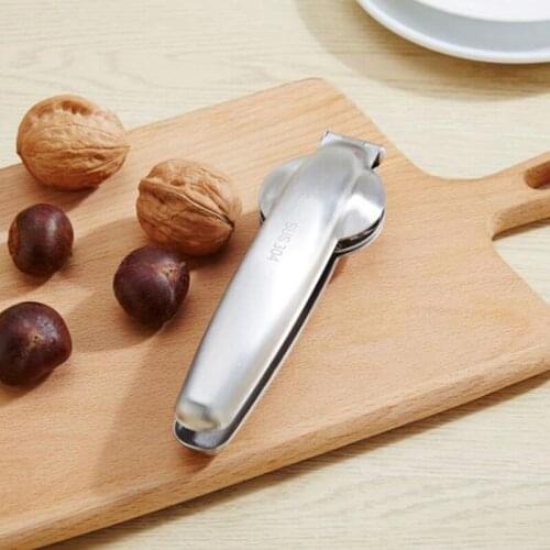 Quick Chestnut Clip Nut Cracker Sheller Walnut Pliers Metal Nut Opener 304 Stainless Steel Kitchen Tools