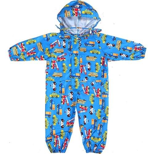 Cartoon Raincoat Kids Children Jumpsuit Rainwear Boy Girl Waterproof Poncho