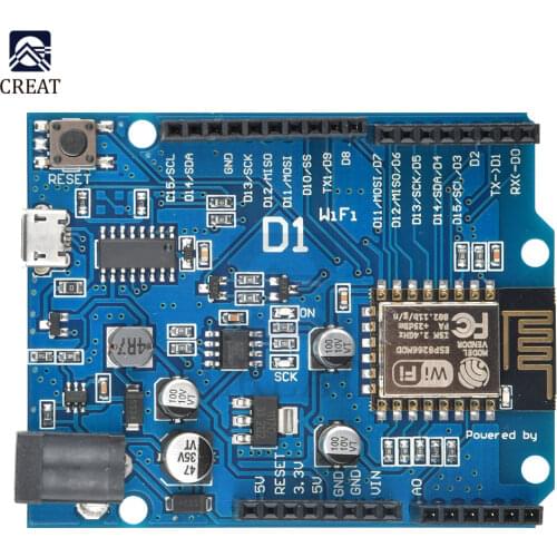 For WeMos D1 UNO R3 CH340 CH340G WiFi Development Board Based ESP8266 ESP-12E Smart Electronic PCB Module For Arduino IDE