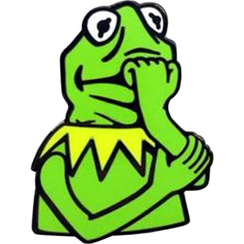 Anxious Kermit Enamel Pin