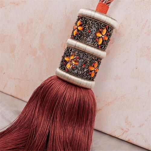 Classic Curtain Tassel Tiebacks Fringe Curtains for Windows 1 Pair