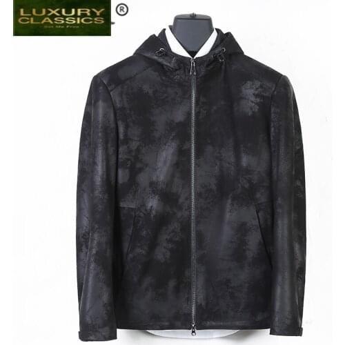 Real Leather Coat 100% Men Clothes 2021 Korean Natural Genuine Leather Jacket Men Hooded Mens Leather Jacket Jaqueta 601