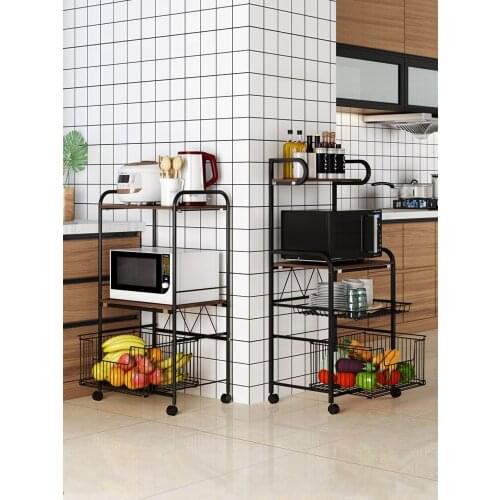 CX Kitchen Floor Multi-Layer Microwave Oven Storage Rack Trolley Rack
