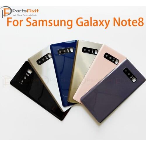 Note8 Rear Housing Battery Door with Camera Lens for Samsung Galaxy Note8 Back Housing Glass Cover with Camera Lens and Adhesive
