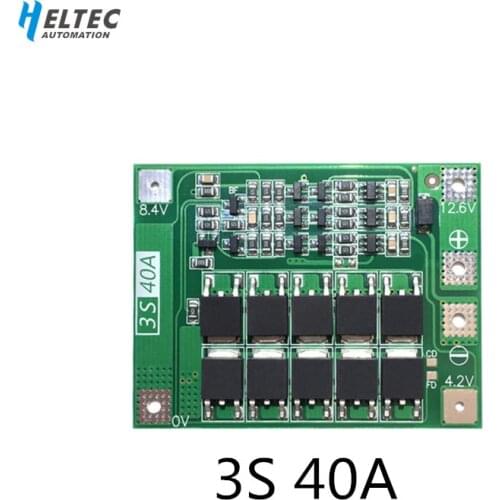 BMS 3S 40A BMS board 11.1V 12.6V 18650 lithium battery protection board, drive drill 40A current