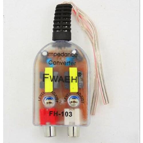 High to Low Hot selling Speaker to RCA Line Impedance Converter Car High quality