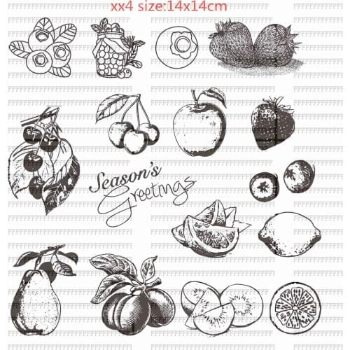 Fruit Pattern Transparent Clear Silicone Stamp/Seal For DIY Scrapbooking/photo Album Decorative Clear Stamp Sheetstampons