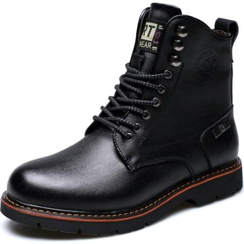 Luxury Martin boots mens shoes new mens leisure Martin boots mens Plush mid top boots snow fashion boots