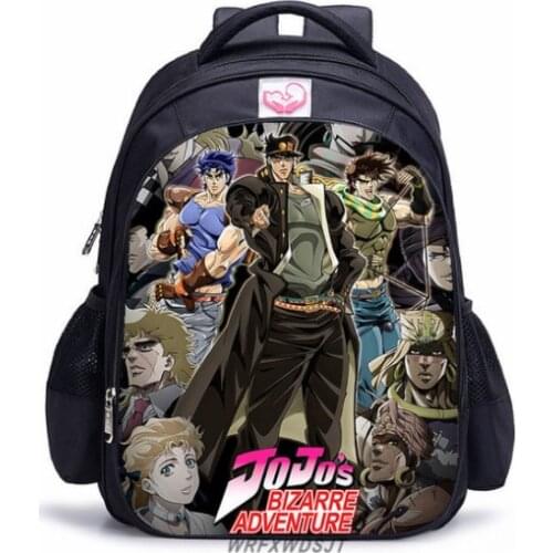 16 Inch Anime Jojo Bizarre Adventure Children School Bags Orthopedic Backpack Kids School Boys Girls Mochila Infantil Bags