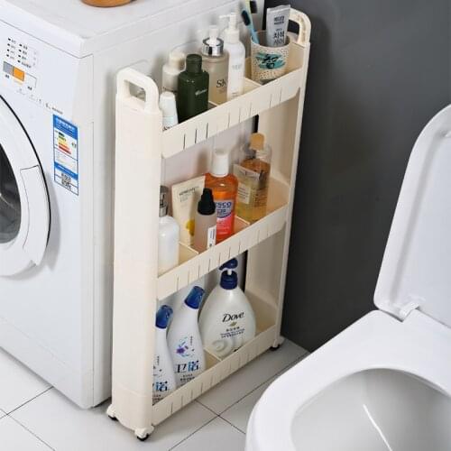 Bathroom bathroom quilted storage rack kitchen narrow cabinet refrigerator washing machine toilet slot shelf floor-standing