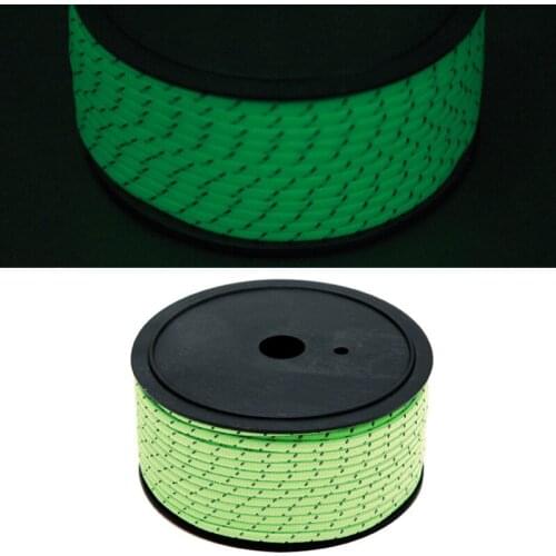 Outdoor Extra Long 50M Full Luminous Reflective Camping Tent Fixed Rope Camping Wind Rope Bold Canopy Fixed Windproof Tent Rope