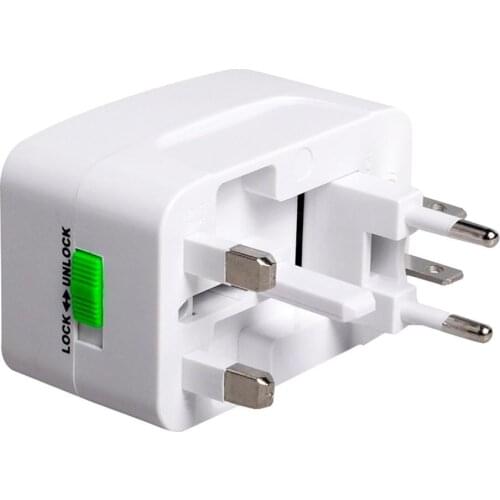 1pcs Universal US To EU Plug Adapter AC Power Plug World Travel Adapter Converter Travel Plug Converter Power Socket Dropship