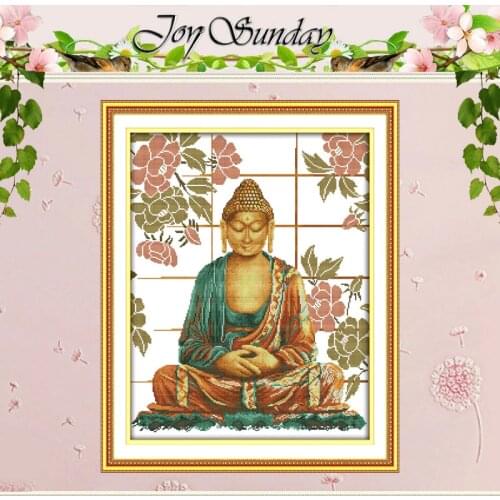 Buddha Patterns Counted Cross Stitch 11CT Printed 14CT Cross Stitch Sets Chinese Cross-stitch Kits Embroidery Needlework