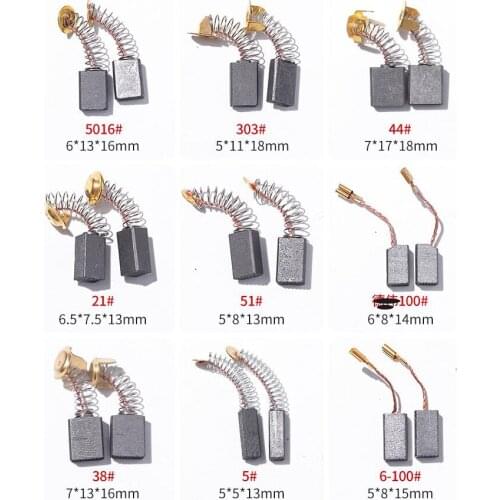 10pcs/5pair Various Models Carbon Brush For Makita for DeWalt For Hitachi 9553 electric Hammer0810/cutting MachineHand Drill Etc