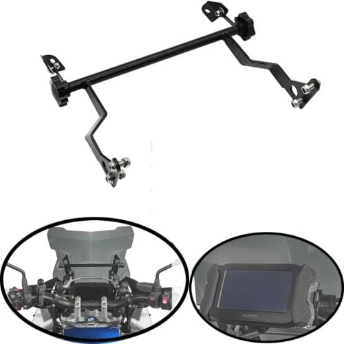 GPS Navigation Phone Holder Mounting Bracket w/ Windscreen Stabilizer For BMW R1250GS / ADV 2019 2020 R1200GS / ADV 2013 - 2018